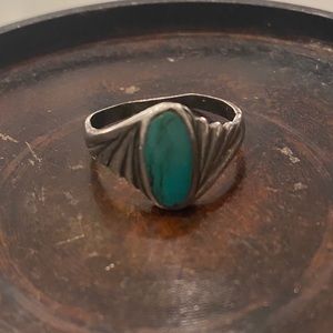 Sterling silver and turquoise ring